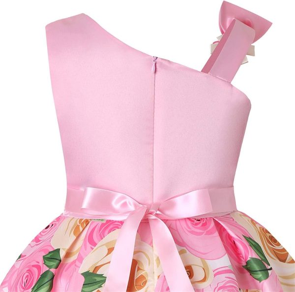 2-9T Flower Girls Floral Dresses Toddler Pageant Striped Dress - Image 23