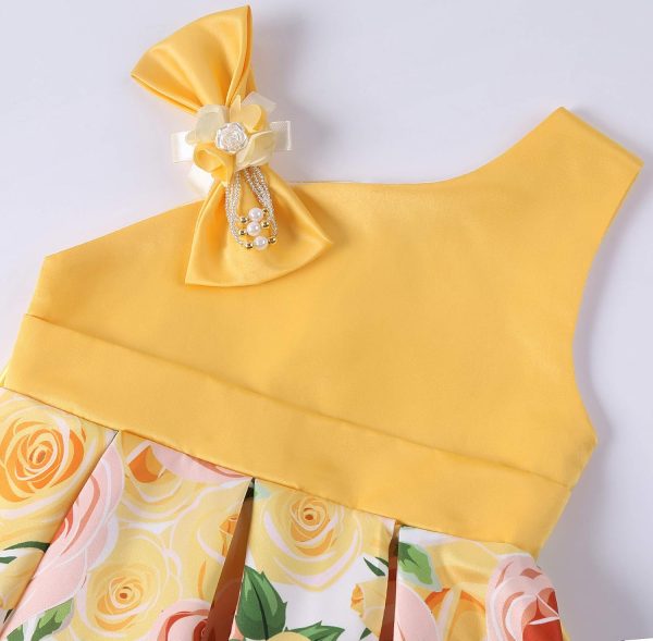 2-9T Flower Girls Floral Dresses Toddler Pageant Striped Dress - Image 28