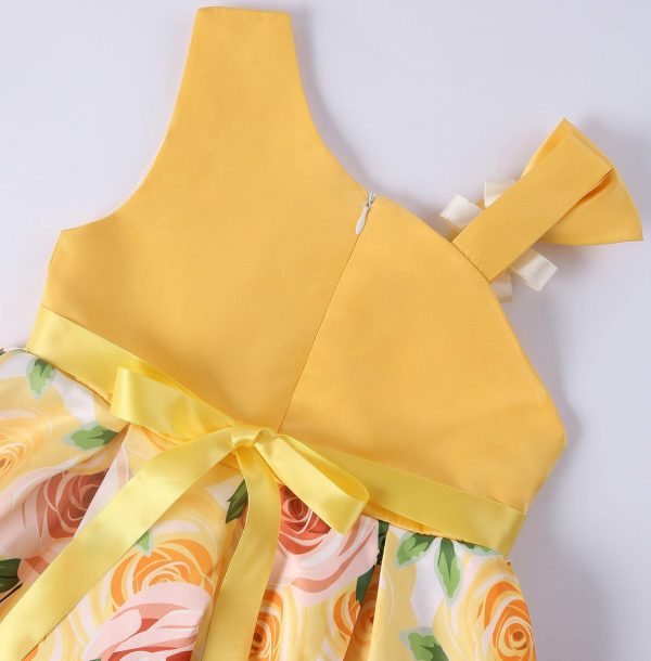 2-9T Flower Girls Floral Dresses Toddler Pageant Striped Dress - Image 29
