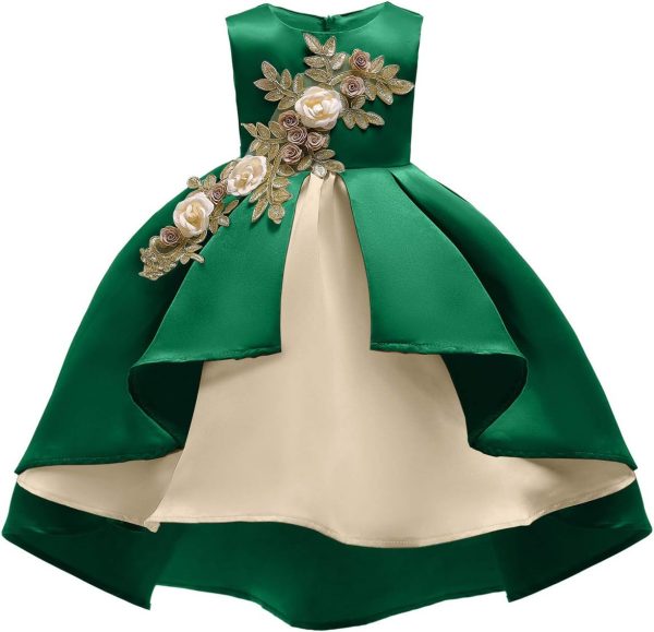 NSSMWTTC 2-9Y Toddler Evening Dresses Flower Girls Wedding Formal Party Midi Dress - Image 30