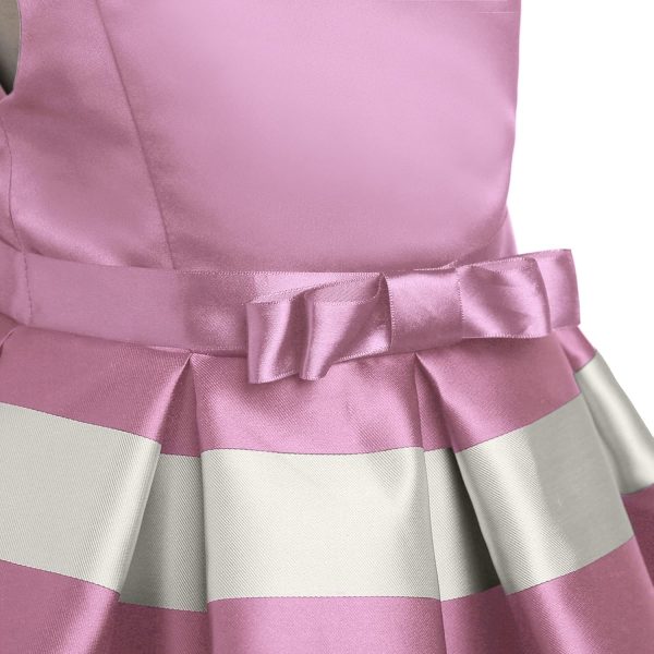 NSSMWTTC 2-10T Girls Striped Dresses Toddler Christmas Wedding Party Dress - Image 12