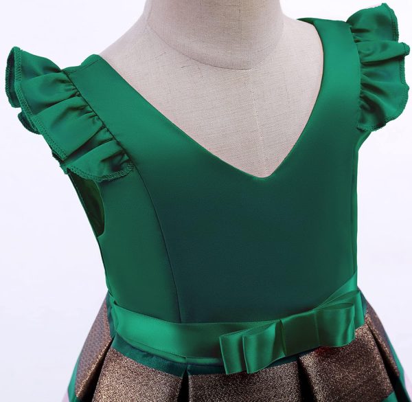NSSMWTTC 2-10T Girls Striped Dresses Toddler Christmas Wedding Party Dress - Image 16